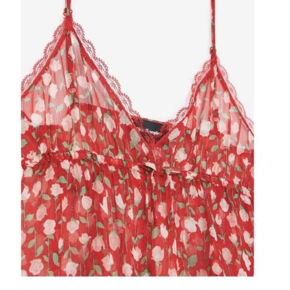 The Kooples Red Rosa Floral Tank Top (NWT) - Picture 4 of 15